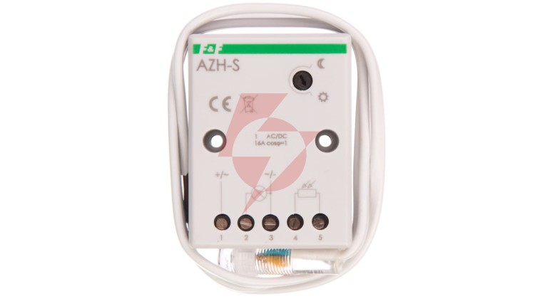Automat zmierzchowy z zewnętrzną sondą hermetyczną 2-1000lx 12V 16A AZH-S-12V