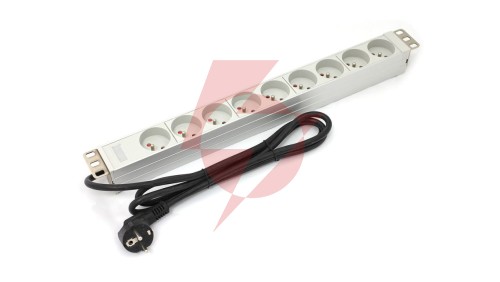 Listwa zasilajaca do szaf 19 cali (PDU) 1U 9x 2P+Z kabel 1,8m A-19-STRIP-3-IMP