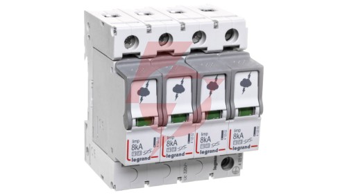 Ogranicznik przepięć Typ T1+T2 4P 8kA 1,3kV ON 300 TT, TN (TNC, TNS) 412253