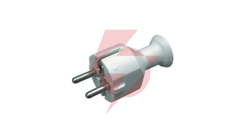 Wtyczka prosta 16A z/u Uni-Schuko 250V biała WT-40