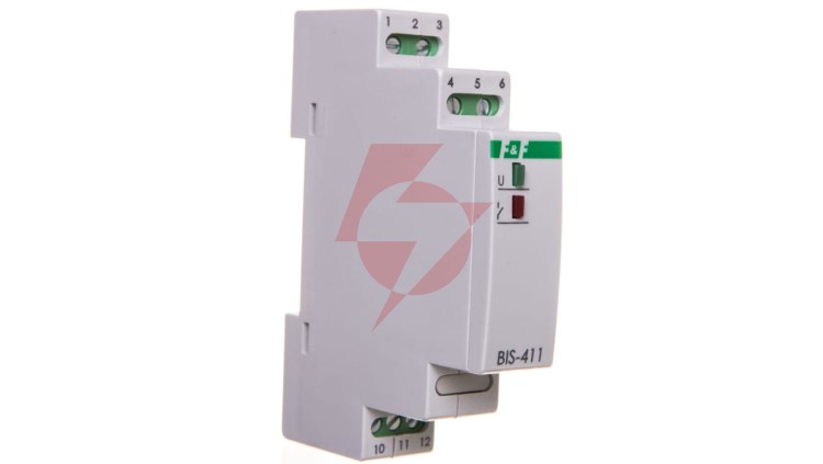 Przekaźnik bistabilny włącz/wyłącz 1P 16A separowany 165-265V AC Inrush BIS-411-LED