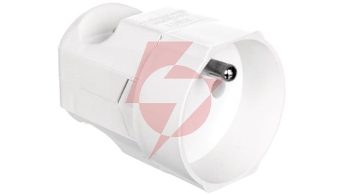 Gniazdo przenośne 10A 2P+Z 250V białe GN-170