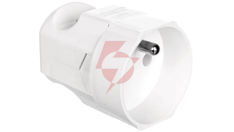 Gniazdo przenośne 10A 2P+Z 250V białe GN-170
