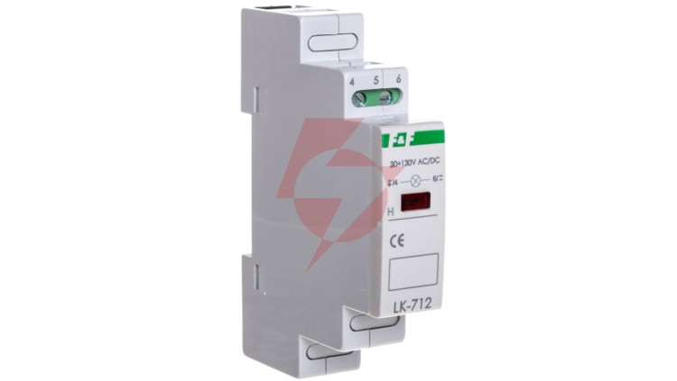 Lampka modułowa 1-fazowa czerwona 30-130V AC/DC LK-712R-30-130V