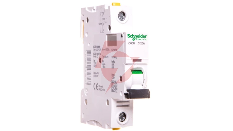 Wyłącznik nadprądowy 1P C 20A 10kA AC iC60H-C20 Acti9 A9F07120