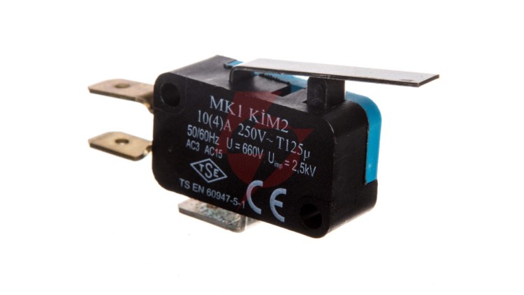 Wyłącznik krańcowy miniaturowy, 1CO, dźwignia średnia, T0-MK1KIM2