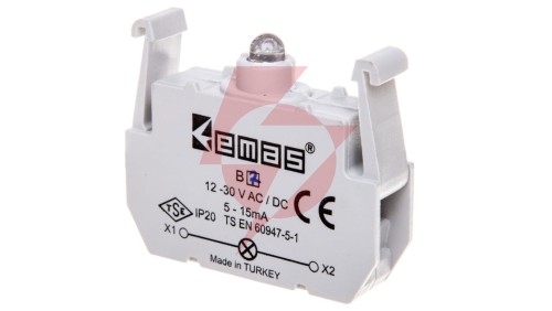 Element podświetlający do przycisków serii B, 12-30V AC/DC, niebieski T0-B7