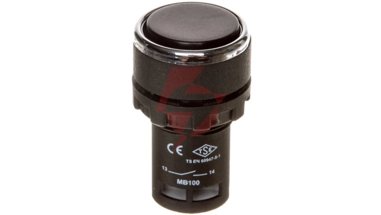 Przycisk sterowniczy monoblok, kryty, niestabilny, 1NO, czarny T0-MB100DH