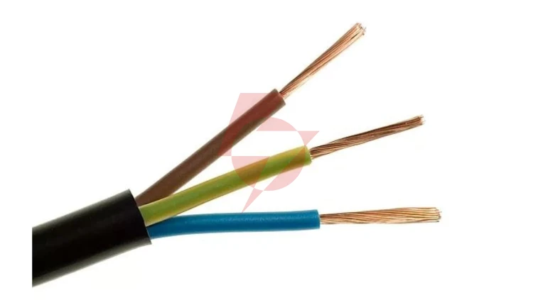 Przewód mieszkaniowy H03VV-F (OMY) 3x0,75 czarny 300/300V /100m/