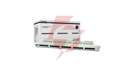 Patch panel telefoniczny ISDN 19cali 25xRJ45 U/UTP kat.3 1U szary DN-91325-1
