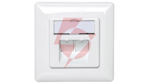 Gniazdo teleinformatyczne natynkowe 2x RJ45 STP kat. 5e DN-9002-N