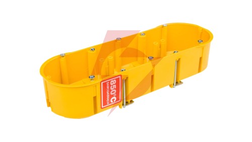 Puszka podtynkowa PK-3x60 potrójna 60mm regips żółta 0234-0N