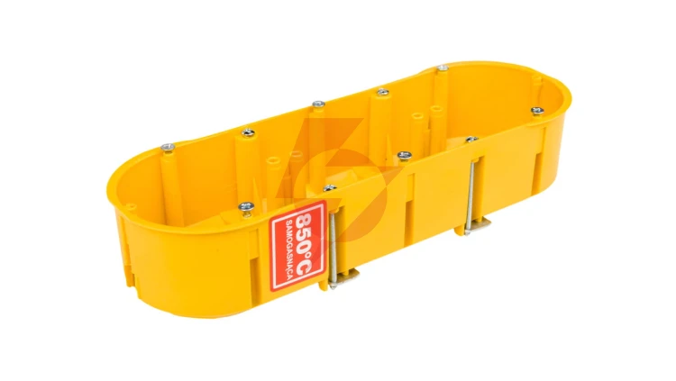 Puszka podtynkowa PK-3x60 potrójna 60mm regips żółta 0234-0N