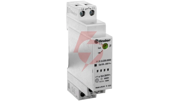 Wyłącznik zmierzchowy 1Z 16A 230V AC 17,5mm IP20 czujnik zewnętrzny 1-100lx 11.31.8.230.0000