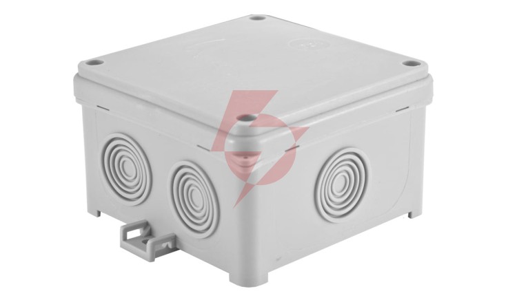 Puszka n/t hermetyczna pusta 98x98x60mm IP54 z dławicą zintegrowaną szara N90x90F 35220002
