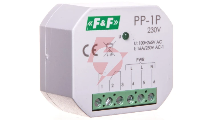 Przekaźnik elektromagnetyczny 1P 16A 250V AC PP-1P-230V