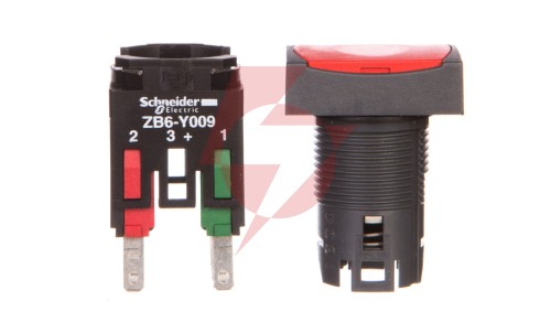 Przycisk sterowniczy 16mm 1Z 1R z samopowrotem czerwony XB6DA45B