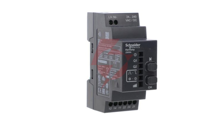 Odbiornik programowalny, 2 przekaźniki, 24..240 V AC/DC, 2 przyc., 6 LEDy ZBRRA