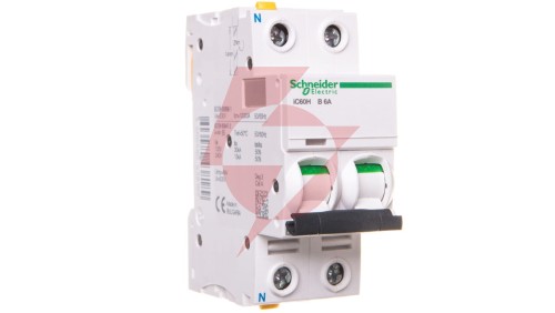 Wyłącznik nadprądowy 1P+N B 6A 10kA AC iC60H-B6-1N Acti9 A9F06606