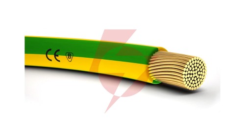 Przewód instalacyjny H05V-K (LgY) 1 żółto-zielony /100m/