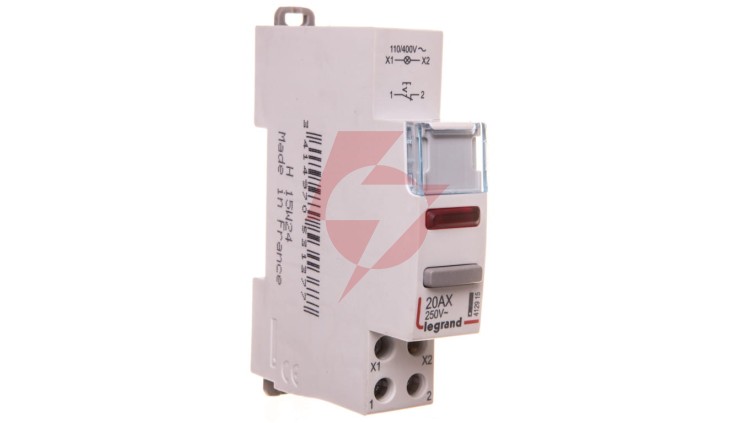 Łącznik modułowy bistabilny z lampką LED 1R 20A 110/400V AC LP452 412915