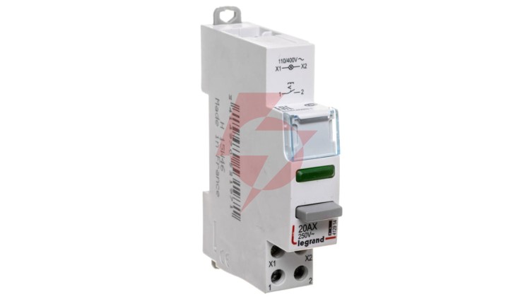 Łącznik modułowy bistabilny z lampką LED 1Z 20A 110/400V AC LP451 412914