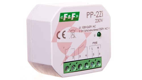 Przekaźnik elektromagnetyczny 2Z 16A 100-265V AC (160A/20ms) PP-2Zi-230V