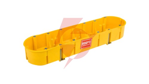 Puszka podtynkowa PK-4x60 poczwórna 60mm żółta ze śrubami 0235-0N