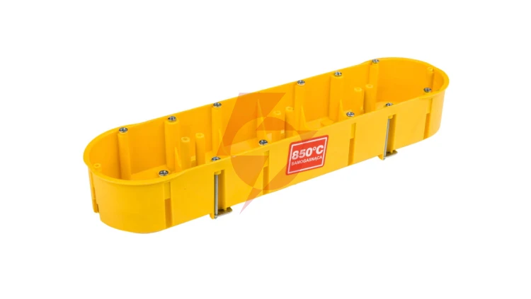 Puszka podtynkowa PK-4x60 poczwórna 60mm żółta ze śrubami 0235-0N
