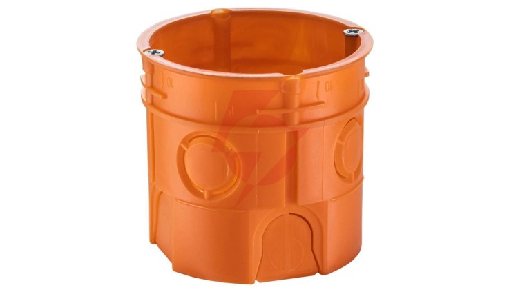 Puszka podtynkowa 60mm głęboka z wkrętami pomarańczowa Z60DFw 33035008 /50szt./