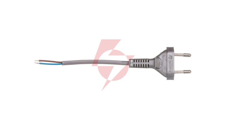 Przewód przyłączeniowy bez wyłącznika 190cm srebrny SP-190/2X0,5/-SRB YNS10000439