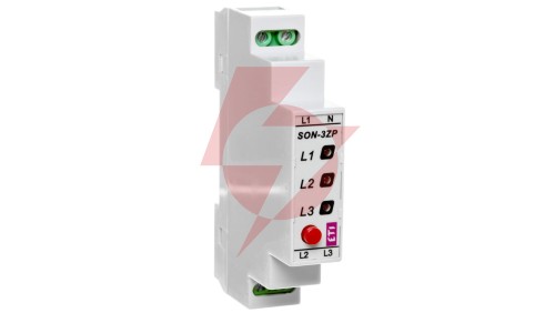 Lampka modułowa 3-fazowy czerwony LED 3x400V z przyciskiem SON-3 ZP 002471410