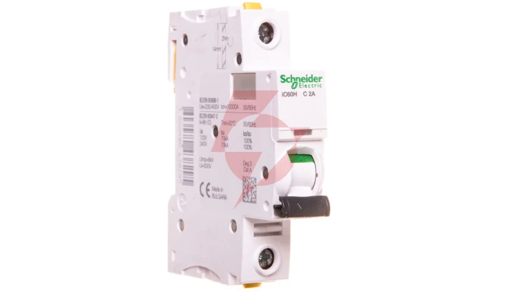 Wyłącznik nadprądowy 1P C 2A 10kA AC iC60H-C2 Acti9 A9F07102