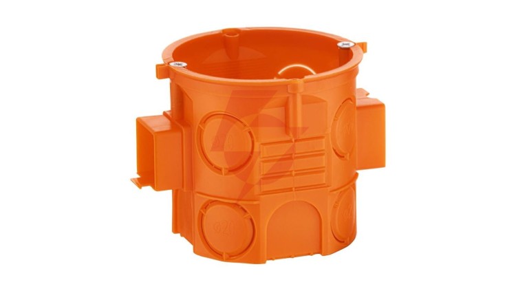 Puszka podtynkowa 60mm głęboka z wkrętami pomarańczowa S60DFw 33069008 /110szt./