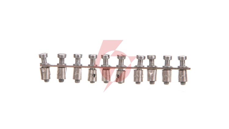 Mostek poprzeczny 10-torowy, raster 6,1mm szary Q 10 AKZ4 0368600000