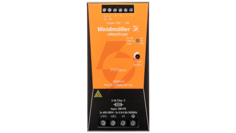 Zasilacz impulsowy trójfazowy 400-500V AC/24V DC 10A 240W PRO ECO3 240W 24V 10A 1469540000