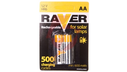 Akumulator Ni-MH R6 / AA 600mAh RAVER SOLAR /blister 2szt/ B7426