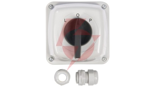 Łącznik krzywkowy L-0-P 3P 16A IP44 Łuk 16-43 w obudowie 921616