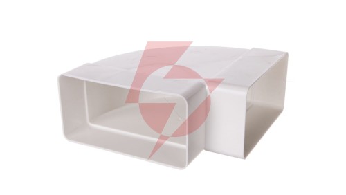 Kolano poziome PS 90st. 110x55mm białe 050