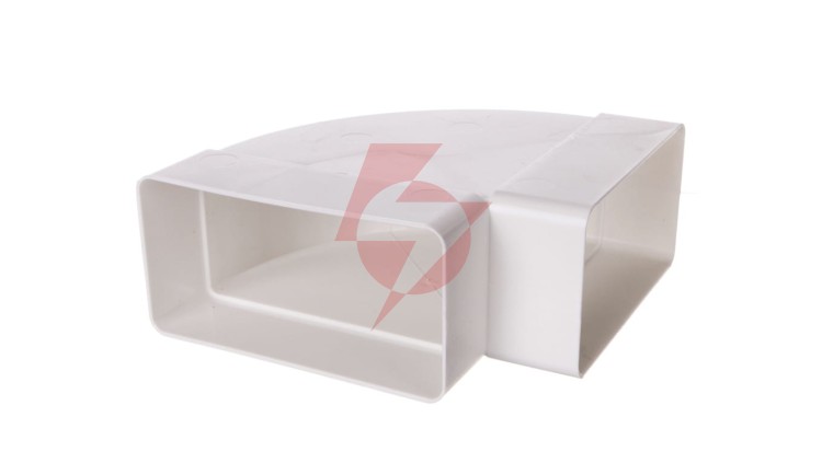 Kolano poziome PS 90st. 110x55mm białe 050
