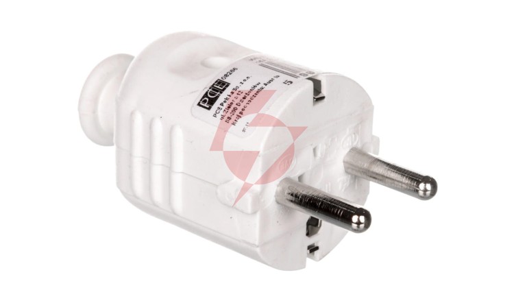 Wtyczka prosta 10/16A 2P+Z UNI-SCHUKO IP20 biała 08266