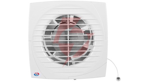 Wentylator osiowy fi100 230V 14W 50Hz 95m3/h 34dB z wyłącznikiem sznurkowym 100D1V