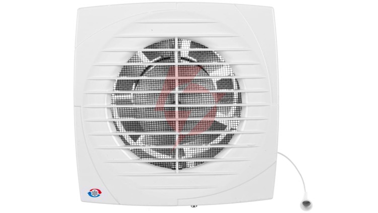 Wentylator osiowy fi100 230V 14W 50Hz 95m3/h 34dB z wyłącznikiem sznurkowym 100D1V
