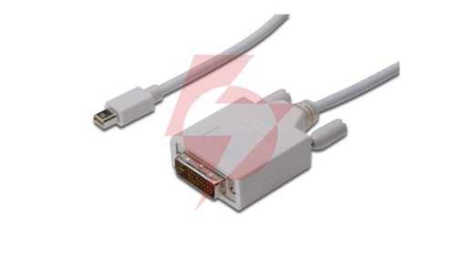 Kabel adapter miniDisplayPort 1.1a Typ miniDP/DVI-D(24+1), M/M biały 2m