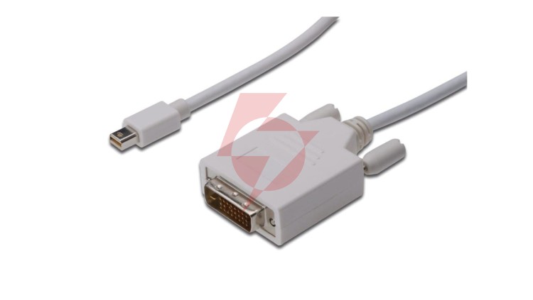 Kabel adapter miniDisplayPort 1.1a Typ miniDP/DVI-D(24+1), M/M biały 2m