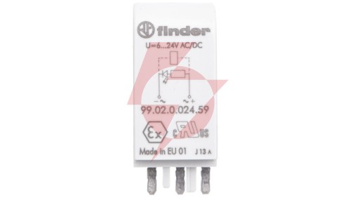 Moduł sygnalizacyjny LED zielony 6-24V AC/DC 99.02.0.024.59