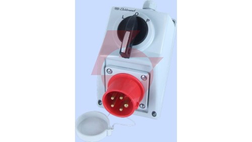 Zestaw instalacyjny z wtyczką 16A 5P czerwone IP54 LUK 16-41 dN L-0-P C16-48N 971646
