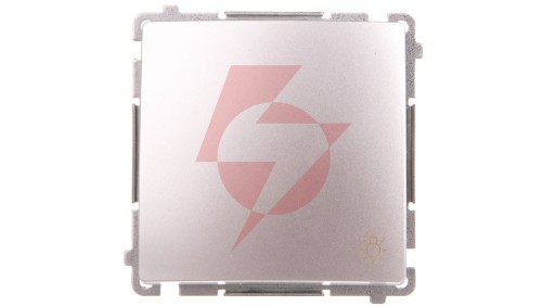 Simon Basic Przycisk światło 10AX 250V, szybkozłącza, srebrny mat BMS1.01/43