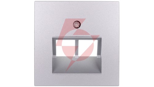 Berker B1/B5/B7 GLAS Plakietka do gniazda teleinformatycznego UAE /RJ11, RJ45/ aluminium 14091404