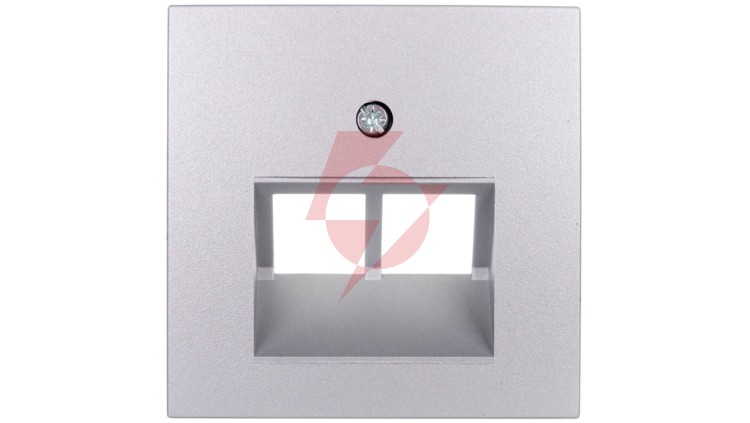 Berker B1/B5/B7 GLAS Plakietka do gniazda teleinformatycznego UAE /RJ11, RJ45/ aluminium 14091404